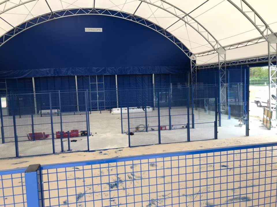 Costruzione green garden, per calcetto e tennis, a Venezia