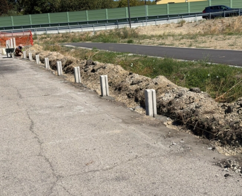 Preparazione dell'area per la posa